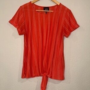 FREE with purchase! W5 tie front textured top L